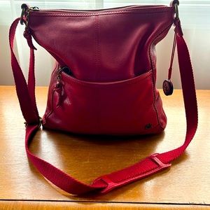 The Sak red leather cross body purse